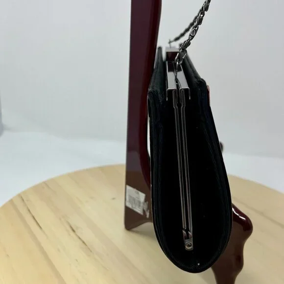 KAREN MARIE Colorful Abstract Clutch Bag with Chain - Picture 9 of 16